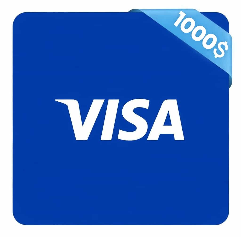 Virtual Visa Card 1000 USD Global
